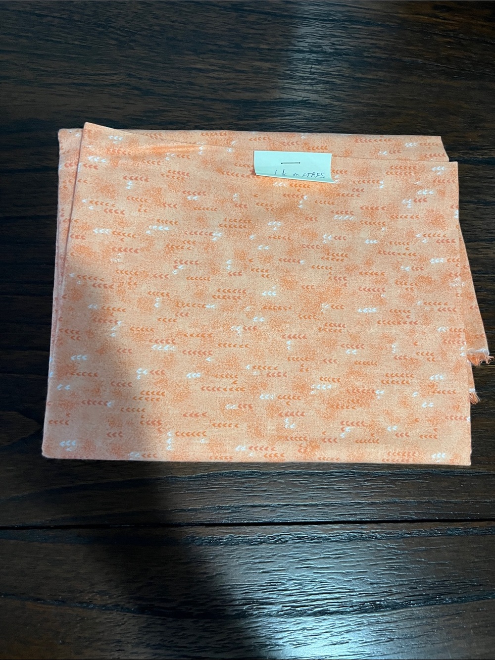 Sewing Fabric for Quilting, Crafts Pastel Orange Printed Arrows Vintage